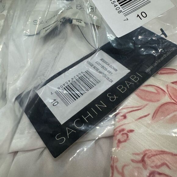 Sachin & Babi Jessica Maxi‎ Dress Size 10 Floral Rose Watercolor - Picture 7 of 8